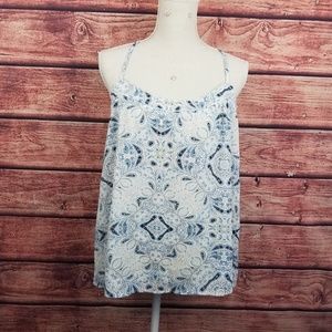 Jessica Simpson Paisley Blue Tank Top Large